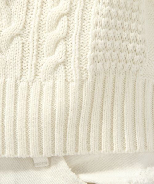 LOWRYS FARM（ローリーズファーム）の「５ゲージケーブルプルオーバーロングスリーブ（トップス・レディース・オフ/グレー/レッド/ネイビー・Ｍ/Ｌ）」の11枚目の写真