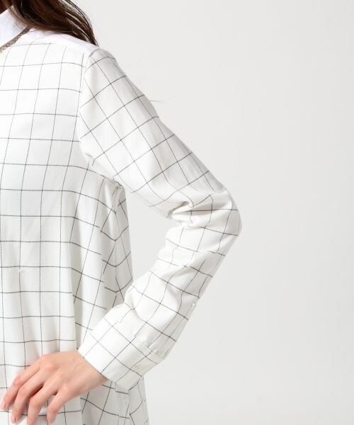 HARE(ハレ)の「チェックフレアシャツワンピース(ワンピース/ドレス・レディース・オフホワイト/ブラック/グレー・FREE)」の8枚目の写真