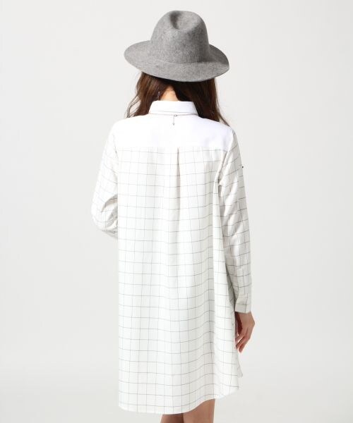 HARE(ハレ)の「チェックフレアシャツワンピース(ワンピース/ドレス・レディース・オフホワイト/ブラック/グレー・FREE)」の5枚目の写真