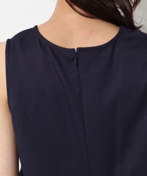 BLISS POINT Womens（ブリスポイント ウイメンズ）の「ノースリーブタックオールインワンピース（ワンピース/ドレス・レディース・ホワイト/グリーン/ネイビー・Ｍ/Ｌ）」の10枚目の写真
