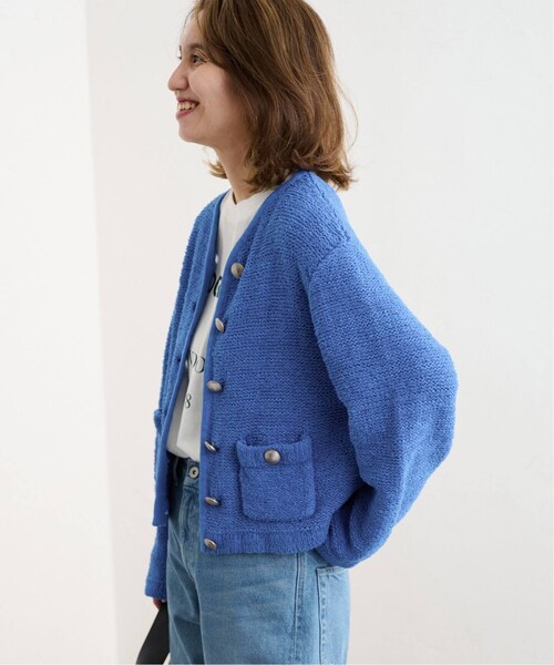 【新品未使用タグ付】 フレームワーク ファンシャーン ニットジャケット FRAMeWORK（フレームワーク）の「ファンシーヤーンニット