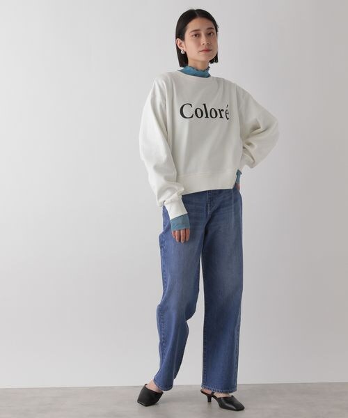 LOWRYS FARM（ローリーズファーム）の「ＣＯＮＥストレートデニムパンツ（パンツ・レディース・リメイク10/ブルー85/ネイビー88・M/L）」の8枚目の写真