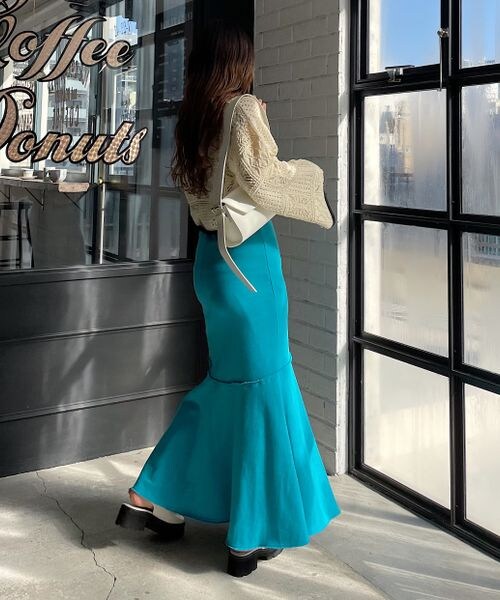 PAGEBOY（ページボーイ）の「スエットマーメイドスカート（スカート・レディース・ブラック09/オートミール50/ミント81・F）」の18枚目の写真