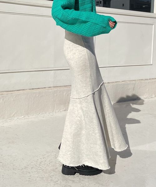 PAGEBOY（ページボーイ）の「スエットマーメイドスカート（スカート・レディース・ブラック09/オートミール50/ミント81・F）」の14枚目の写真