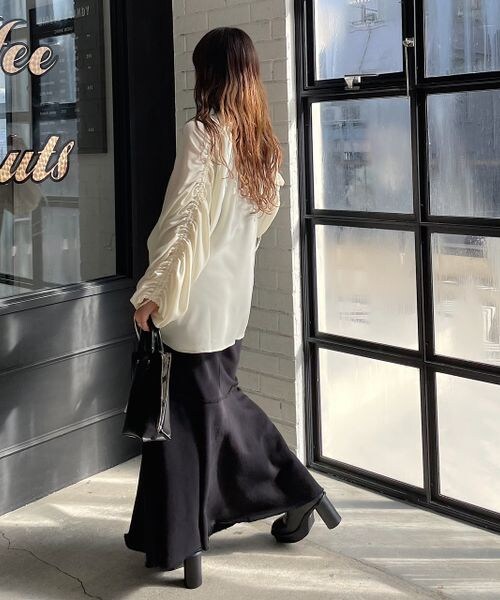 PAGEBOY（ページボーイ）の「スエットマーメイドスカート（スカート・レディース・ブラック09/オートミール50/ミント81・F）」の11枚目の写真