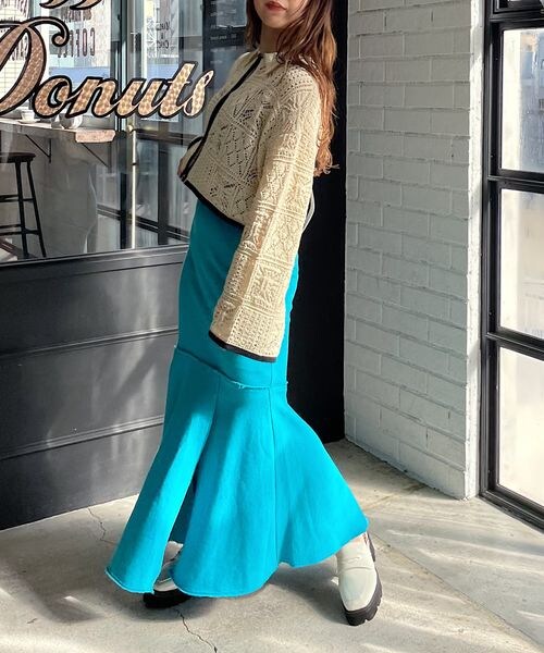 PAGEBOY（ページボーイ）の「スエットマーメイドスカート（スカート・レディース・ブラック09/オートミール50/ミント81・F）」の16枚目の写真