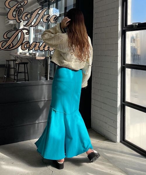 PAGEBOY（ページボーイ）の「スエットマーメイドスカート（スカート・レディース・ブラック09/オートミール50/ミント81・F）」の17枚目の写真