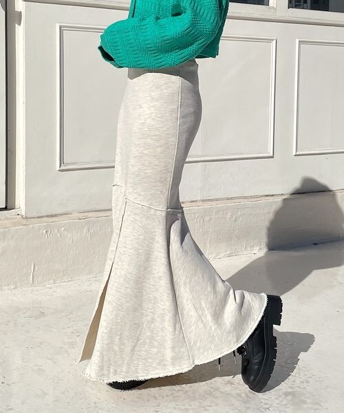 PAGEBOY（ページボーイ）の「スエットマーメイドスカート（スカート・レディース・ブラック09/オートミール50/ミント81・F）」の12枚目の写真