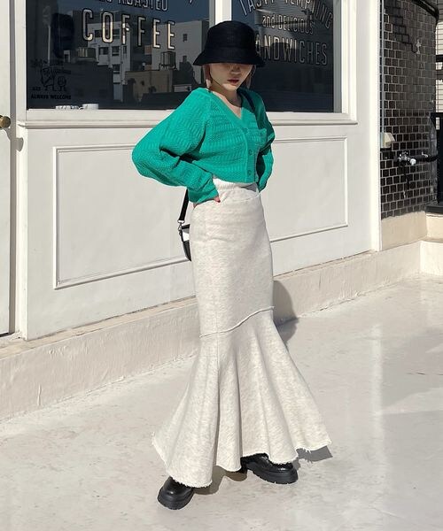 PAGEBOY（ページボーイ）の「スエットマーメイドスカート（スカート・レディース・ブラック09/オートミール50/ミント81・F）」の15枚目の写真