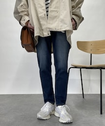 un dix cors（アンディコール）の「《予約》【美シルエット】デニムテーパードパンツ（デニムパンツ）」