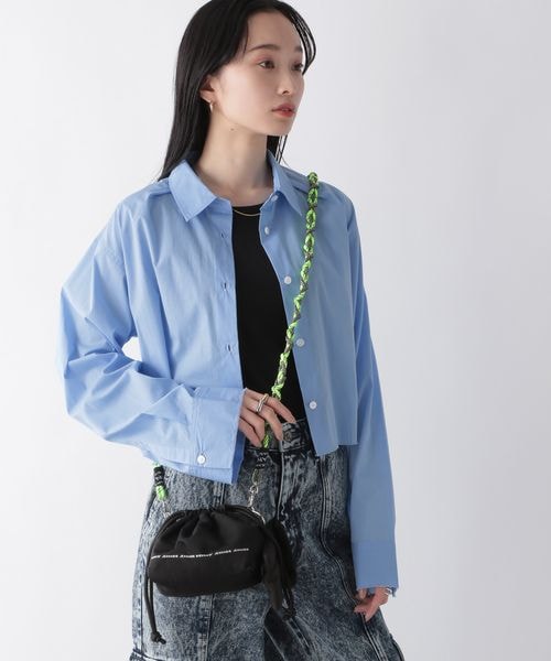 JEANASIS（ジーナシス）の「エラベルキンチャクBAG（バッグ・レディース・ホワイト(01)/ブラック(09)・FREE）」の4枚目の写真