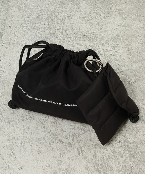 JEANASIS（ジーナシス）の「エラベルキンチャクBAG（バッグ・レディース・ホワイト(01)/ブラック(09)・FREE）」の2枚目の写真