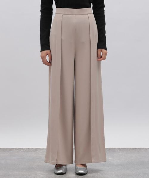 LAKOLE（ラコレ）の「スーパーワイドタックパンツ（パンツ・レディース・グレージュ(14)/ブラック(19)/グリーン(70)・S/M）」の17枚目の写真