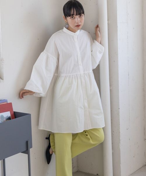 LOWRYS FARM（ローリーズファーム）の「フリルチュニックワンピース（トップス・オフ05/ブラック09/ベージュ52・FREE）」の9枚目の写真