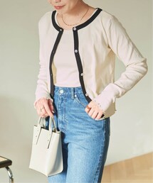 B.C STOCK（ベーセーストック）の「別注パネルリブ2WAYカーディガン（トップス）」