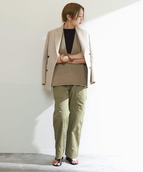 VERMEIL par iena（ヴェルメイユパーイエナ）の「《予約》【INSCRIRE/アンスクリア】Cotton V Neck No Sleeve Knit（その他・ブラック/フリー）」の9枚目の写真