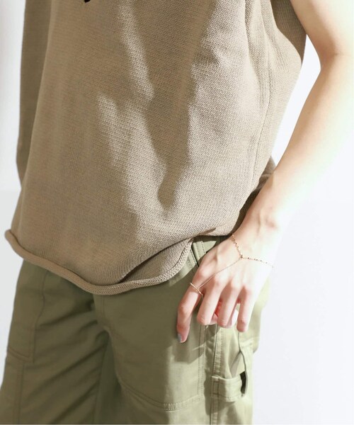 VERMEIL par iena（ヴェルメイユパーイエナ）の「《予約》【INSCRIRE/アンスクリア】Cotton V Neck No Sleeve Knit（その他・ブラック/フリー）」の19枚目の写真