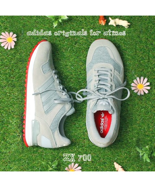 Adidas アディダス の Adidas Originals For Atmos Zx 700 W Sweat Medium Grey Heather Mgh Solid Grey その他 Wear