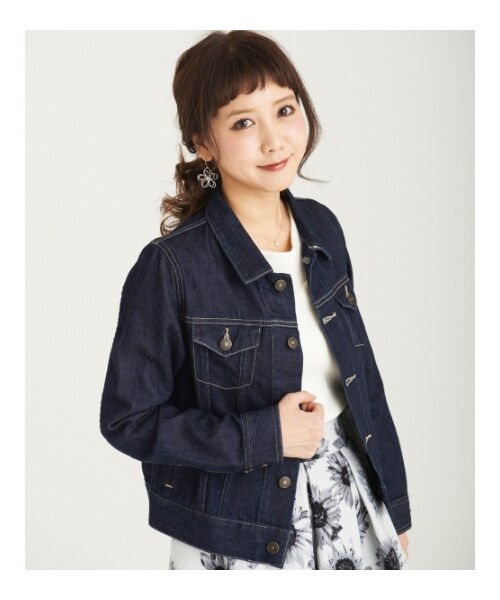 MAJESTIC LEGON(マジェスティックレゴン)の「【予約】Gジャン(ジャケット/アウター・レディース・ネイビー/オフ/サックス・Free)」の9枚目の写真