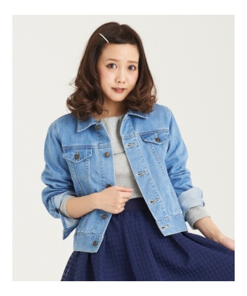 MAJESTIC LEGON(マジェスティックレゴン)の「【予約】Gジャン(ジャケット/アウター・レディース・ネイビー/オフ/サックス・Free)」の11枚目の写真