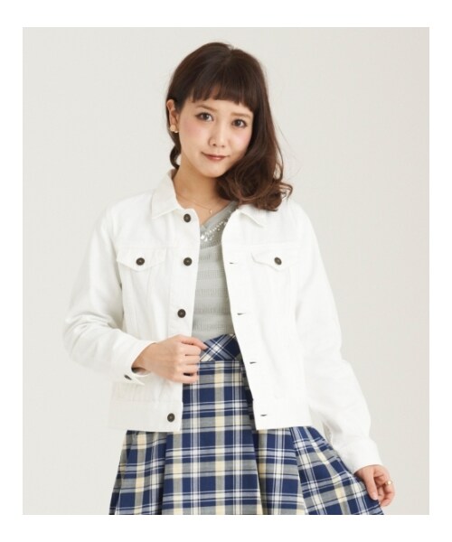 MAJESTIC LEGON(マジェスティックレゴン)の「【予約】Gジャン(ジャケット/アウター・レディース・ネイビー/オフ/サックス・Free)」の10枚目の写真