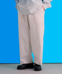 CIAOPANIC TYPY（チャオパニックティピー）の「【SOUNDSGOOOOD】裾フリンジ配色ステッチワイドベーカーパンツ（カーゴパンツ）」