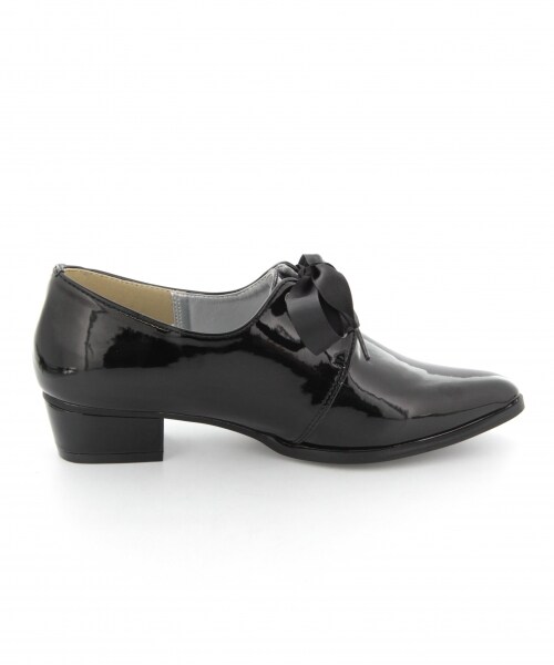 LOWRYS FARM（ローリーズファーム）の「エナメルレースアップシューズ/mikoa（シューズ・ブラック・Ｍ/Ｌ）」の3枚目の写真