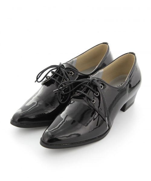 LOWRYS FARM（ローリーズファーム）の「エナメルレースアップシューズ/mikoa（シューズ・ブラック・Ｍ/Ｌ）」の6枚目の写真