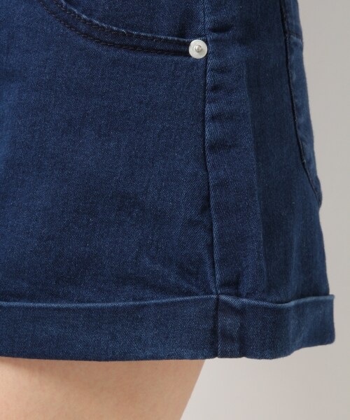 Heather（ヘザー）の「ヘザーＳＳハイウエストショートパンツ（パンツ・レディース・ホワイト/ケミカルブルー/ネイビー・Ｓ/Ｍ）」の9枚目の写真