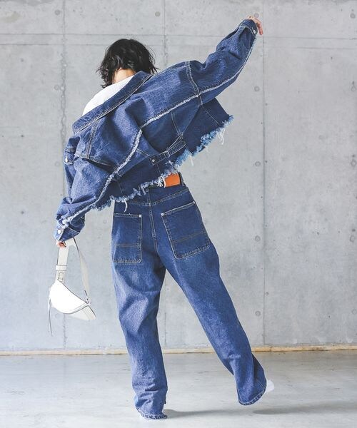 PAGEBOY（ページボーイ）の「トールワークデニム（パンツ・レディース・オフホワイト05/ブラックケミカル08/ブルー85・25inch/26inch）」の14枚目の写真