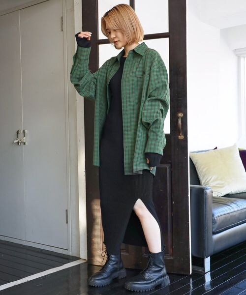 PAGEBOY(ページボーイ)の「アームウオーマーセットワンピース(ワンピース/ドレス・レディース・ブラック09/グリーン75・FREE)」の8枚目の写真