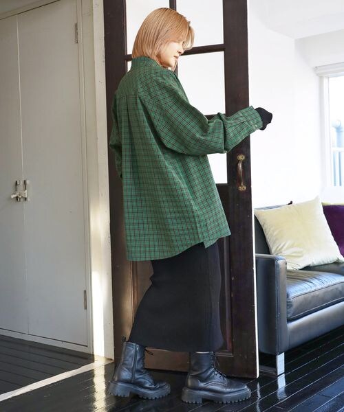 PAGEBOY(ページボーイ)の「アームウオーマーセットワンピース(ワンピース/ドレス・レディース・ブラック09/グリーン75・FREE)」の10枚目の写真