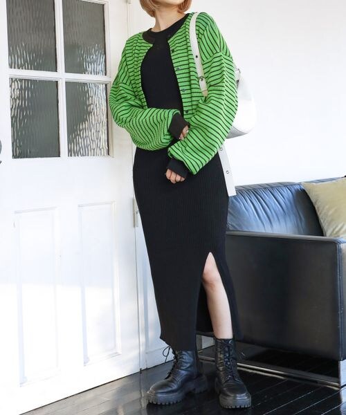 PAGEBOY(ページボーイ)の「アームウオーマーセットワンピース(ワンピース/ドレス・レディース・ブラック09/グリーン75・FREE)」の11枚目の写真