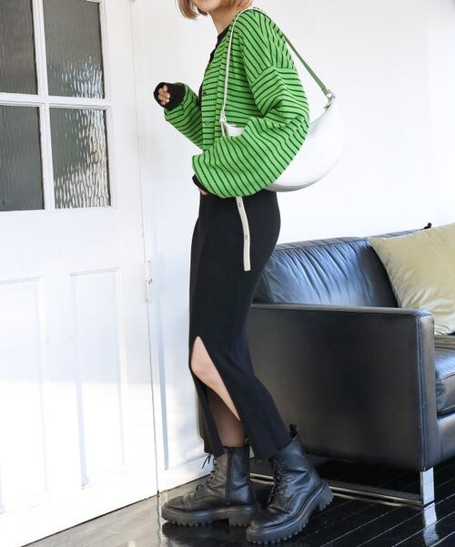 PAGEBOY(ページボーイ)の「アームウオーマーセットワンピース(ワンピース/ドレス・レディース・ブラック09/グリーン75・FREE)」の12枚目の写真