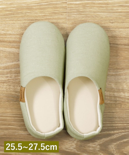 3coins(3coins)の「低反発スリッパ:Lサイズ(ルームシューズ/スリッパ・グリーン/ネイビー・0)」の1枚目の写真