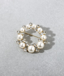3coins | ラウンドパールブローチ(ブローチ/コサージュ)