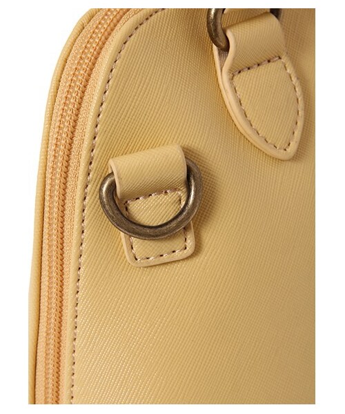 earth music&ecology（アースミュージックアンドエコロジー）の「ラウンドミニボストンバッグ（バッグ・ポーチ・レディース・オフホワイト/ブラック/ライトピンク/イエロー/ミント・F）」の5枚目の写真