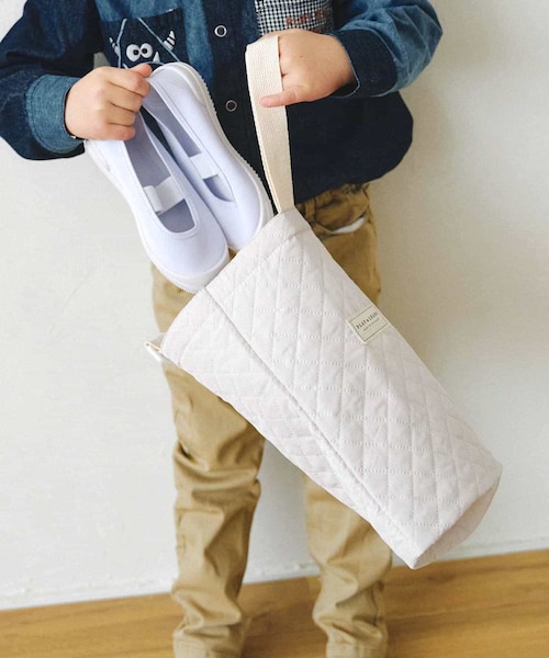 salut!（サリュ!）の「【入園入学】シューズケース（その他雑貨・ベージュ/ピンク・0）」の2枚目の写真