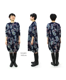 45rpmギマニットワンピース　 藍染インディゴ　花柄　限定値下げ最終 45Rインディゴギマニットワンピース - メルカリ