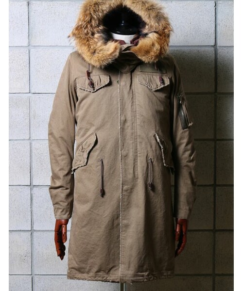 WJK ダブルジェーケイ モッズコート M-52 カーキ M コヨーテファー wjk（ダヴルジェイケイ）の「M52（コート）」 - WEAR
