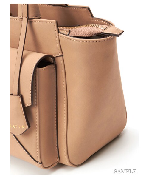 FRAY I.D（フレイアイディー）の「フロントポケットミニトート（トートバッグ・レディース・YEL/BEG/BLK・F）」の6枚目の写真