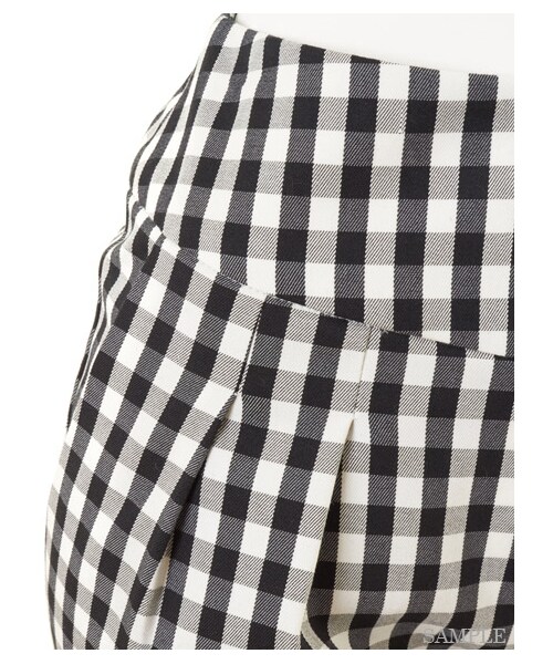 LILY BROWN（リリーブラウン）の「レースアップタックパンツ（タックパンツ・レディース・WHT/GRY/BLK・0/1）」の7枚目の写真