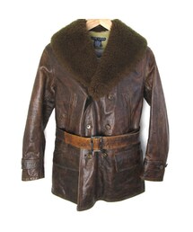 近年モデル　現行　ローレンラルフローレン　フェイクムートンコート　ブラック 美品 LAUREN RALPH LAUREN ローレンラルフローレン ムートン