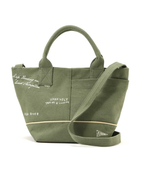 AVIREX(アヴィレックス)の「SCRIBBING MINI TOTE BAG/ スクリブリング ミニトートバッグ(バッグ・オリーブ/アイボリー/ウォッシュユーズド/ユーズド・F)」の5枚目の写真