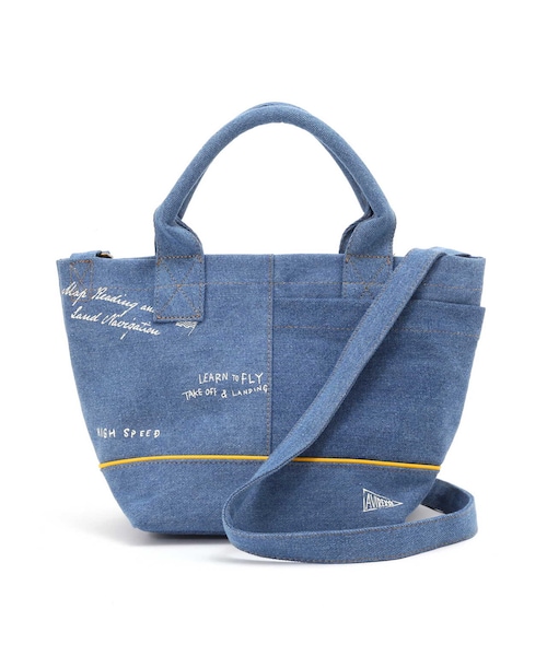 AVIREX(アヴィレックス)の「SCRIBBING MINI TOTE BAG/ スクリブリング ミニトートバッグ(バッグ・オリーブ/アイボリー/ウォッシュユーズド/ユーズド・F)」の1枚目の写真