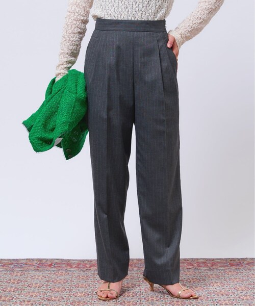 IENA(イエナ)の「IENA LA BOUCLE トロピンストライプタックパンツ(その他・グレー/34/36/38)」の5枚目の写真