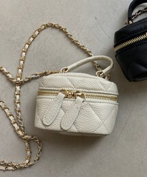 DouDou | リアルレザーチェーンバニティバッグ(ショルダーバッグ)