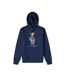 [RALPH LAUREN] POLO BEAR FLEECE HOODIE -710853309001 CRUISE NAVY DENIM BEAR