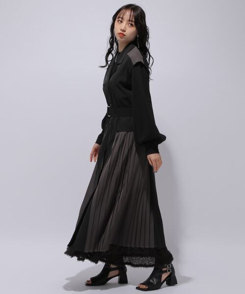 HARE（ハレ）の「サイドプリーツバイカラーワンピースジレ（）」 - WEAR