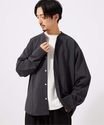 JOURNAL STANDARD（ジャーナルスタンダード）の「《予約》 ストレッチ バンドカラーシャツ（トップス）」